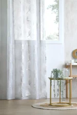 Perdea Leonce 140X260 cm, culoare argintiu, 100% poliester - imagine 3