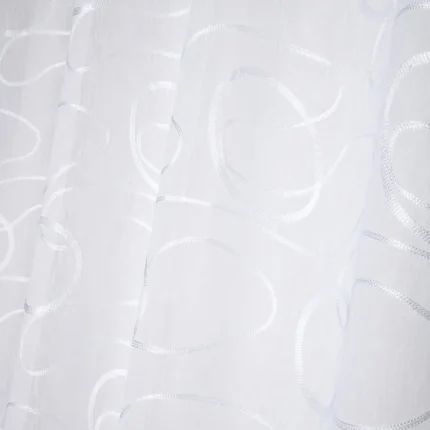 Perdea Liverpool 140X260 cm, culoare alb, 100% poliester