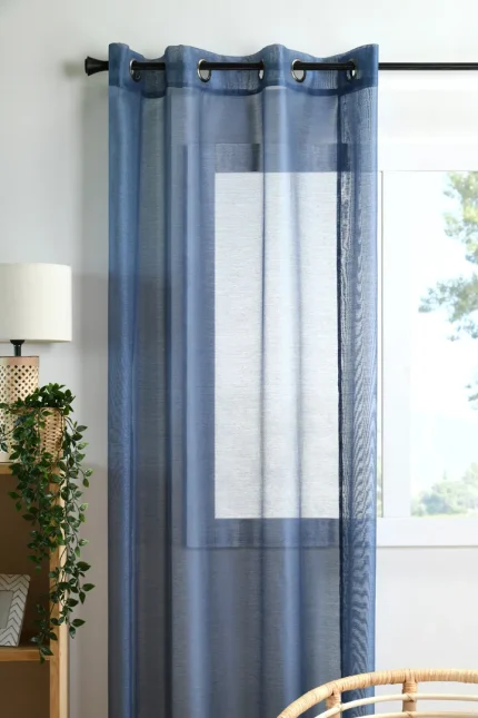 Perdea Linwood 140X260 cm, culoare denim, 100% poliester - imagine 2