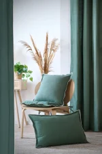 Draperie Helios 140X260 cm, culoare verde, 100% bumbac - imagine 5