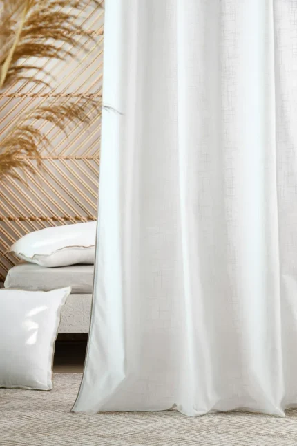 Draperie Helios 140X260 cm, culoare alb, 100% bumbac - imagine 6