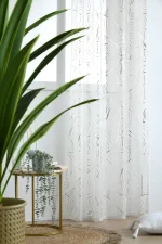 Perdea Patras 140X260 cm, culoare argintiu, 100% poliester - imagine 2