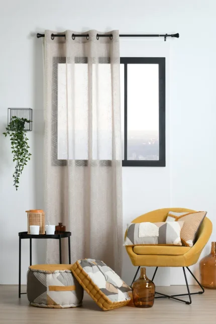 Perdea Sirius 140X260 cm, culoare natural, 100% poliester - imagine 3