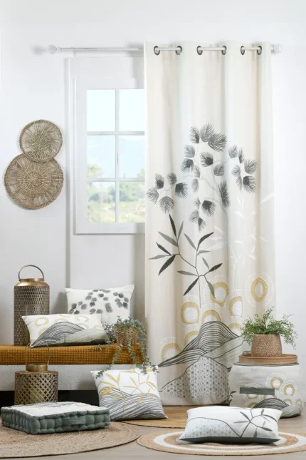 Draperie Yuki 140X260 cm, culoare natural, 100% bumbac - imagine 4