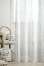 Perdea Samantha 140X260 cm, culoare alb, 100% poliester - imagine 3