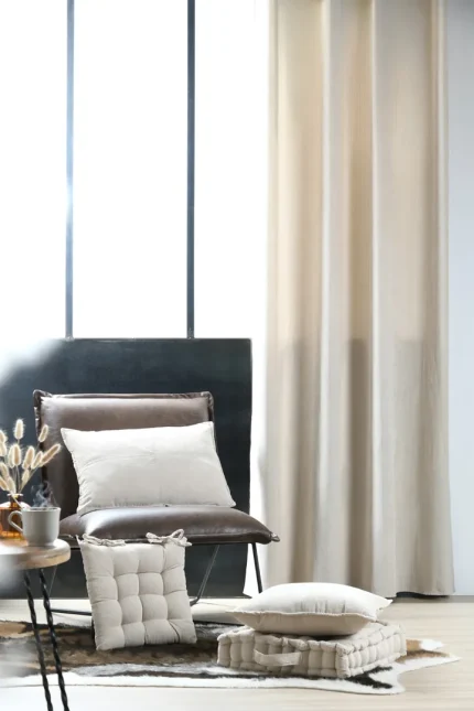 Draperie Dandy 140X260 cm, culoare natural, 100% poliester - imagine 2