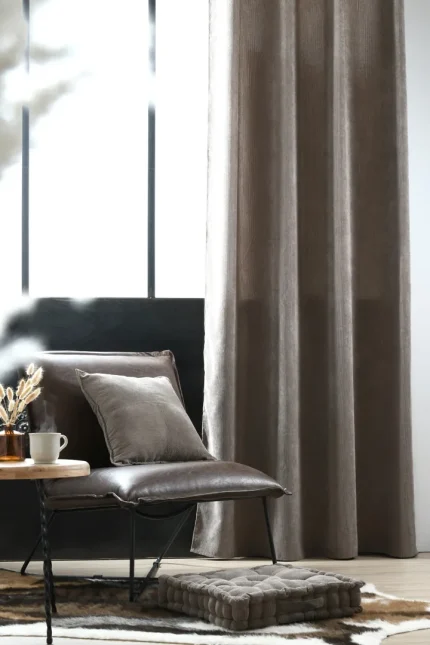 Draperie Dandy 140X260 cm, culoare greige, 100% poliester - imagine 6