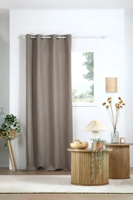 Draperie Milton 135X240 cm, culoare greige, 100% poliester - imagine 4