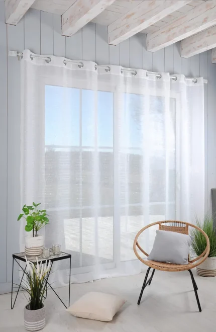 Perdea Celian 300X260 cm, culoare alb, 100% poliester - imagine 3