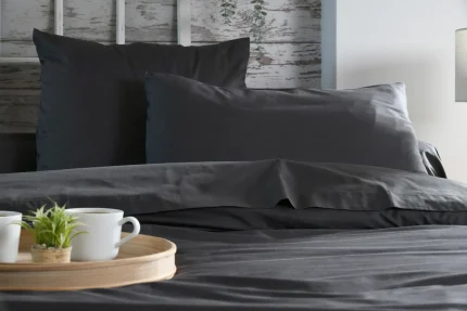 Față de pernă Elysee 50X70 cm, culoare antracit, 100% bumbac - imagine 3